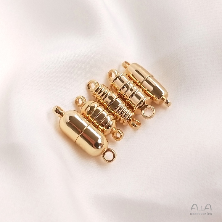 Khóa Nam Châm Tròn Bằng Đồng 14k Màu Vàng Đồng Làm Đồ Trang Sức Thủ Công