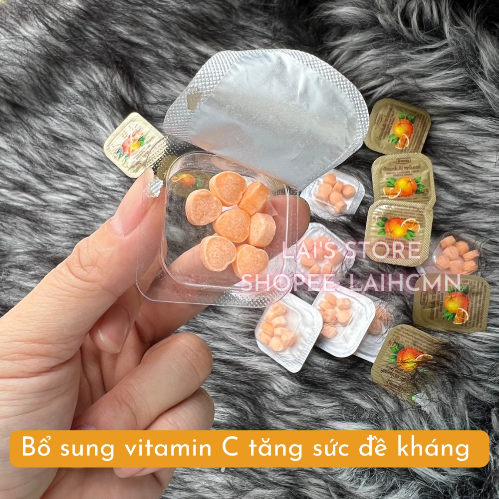 1 Vỉ 24 hộp Kẹo C Vị Cam Trái Tim Thái Lan – Vé về tuổi thơ