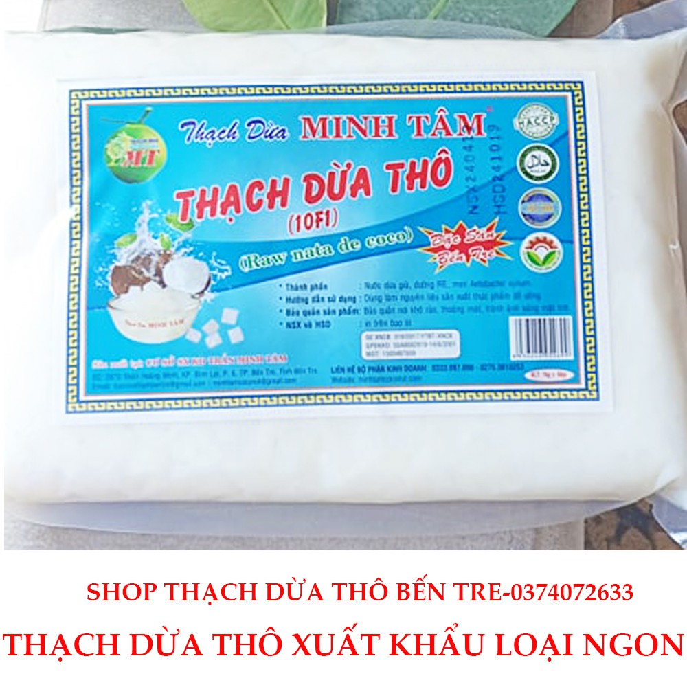 Thạch dừa thô 1kg xuất khẩu loại ngon [hsd mới nhất]