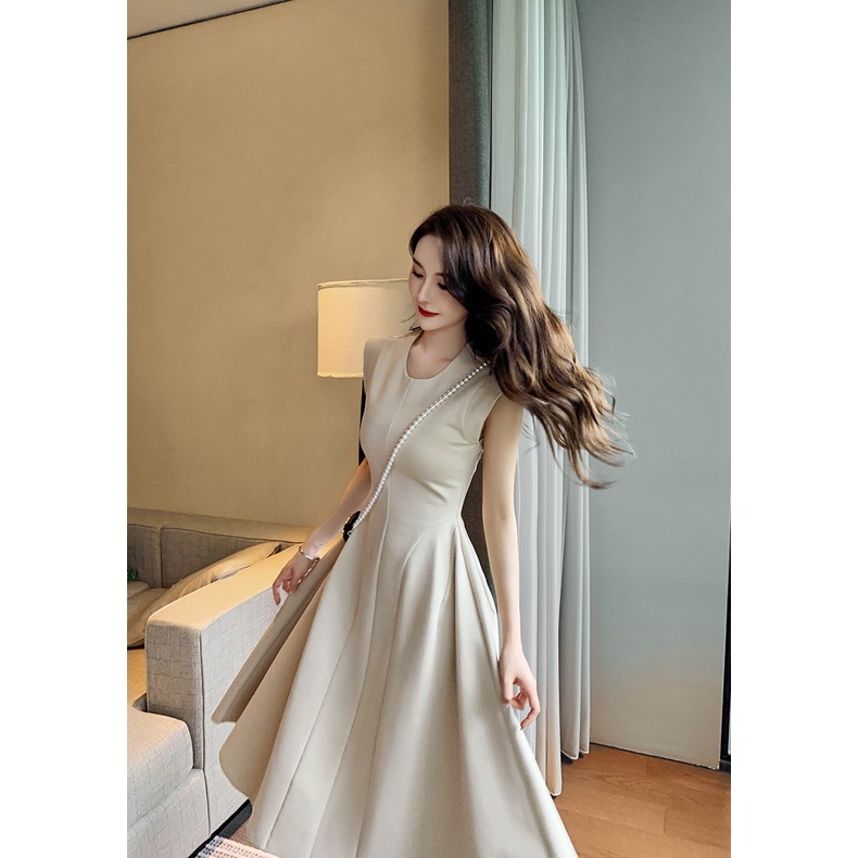 ZYHT Đầm Chữ A Không Tay Cổ Tròn Thời Trang Dành Cho Nữ váy dạ hội 5138