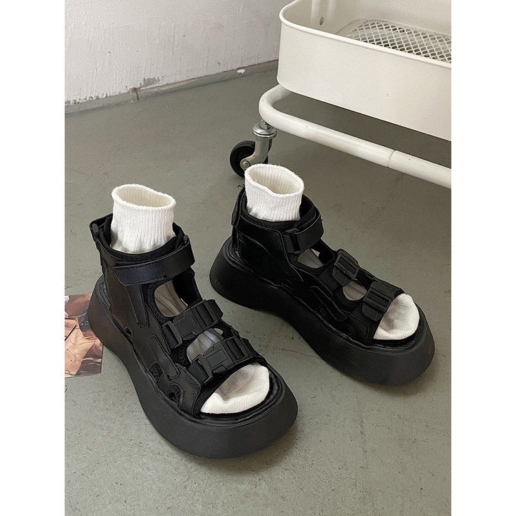 Sandan Ulzzang Cổ cao  - Sandan Nữ Đi Học Đế Bánh Mì