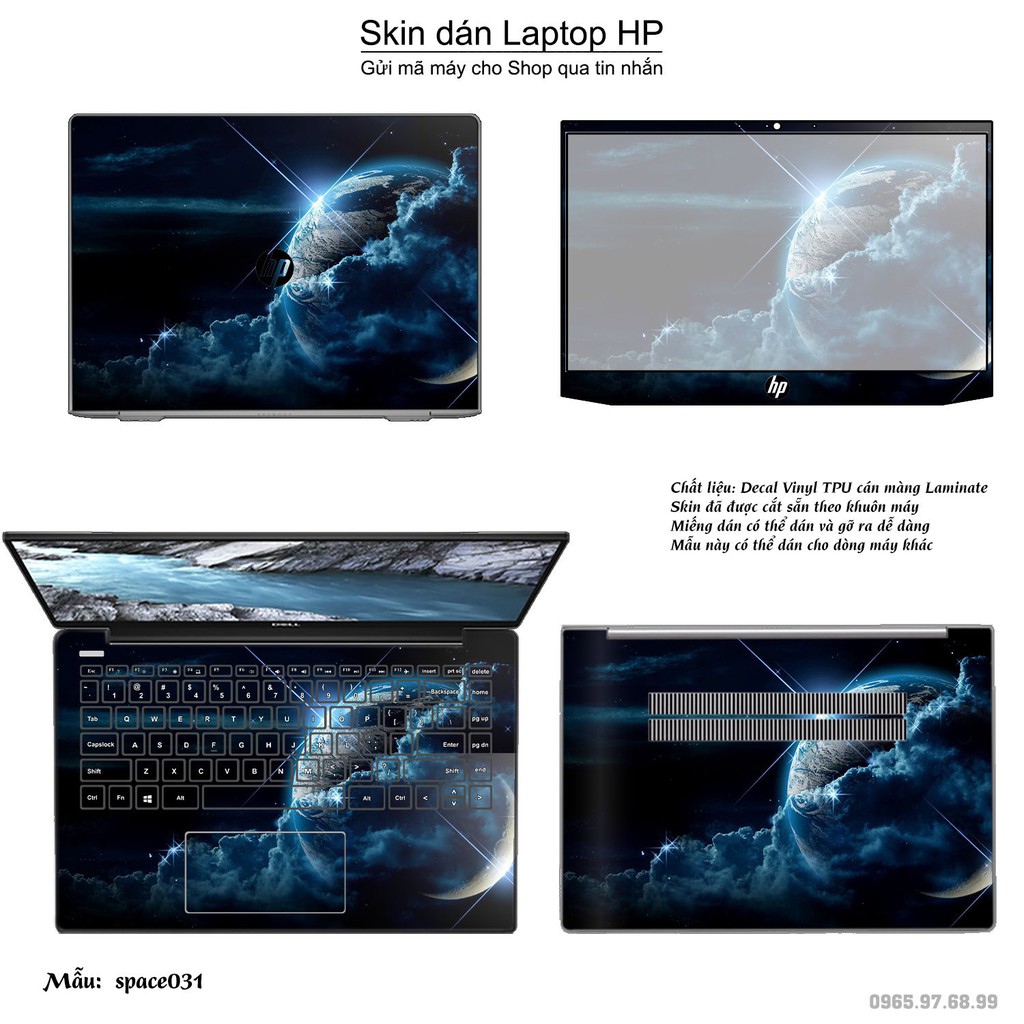 Skin dán Laptop HP in hình không gian _nhiều mẫu 6 (inbox mã máy cho Shop)