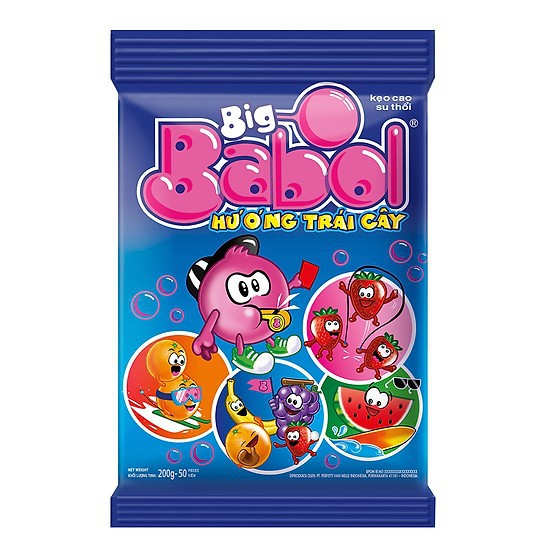 ( Lẻ 1k ) Kẹo gum thổi Big Babol hương trái cây 4gr | BigBuy360 - bigbuy360.vn
