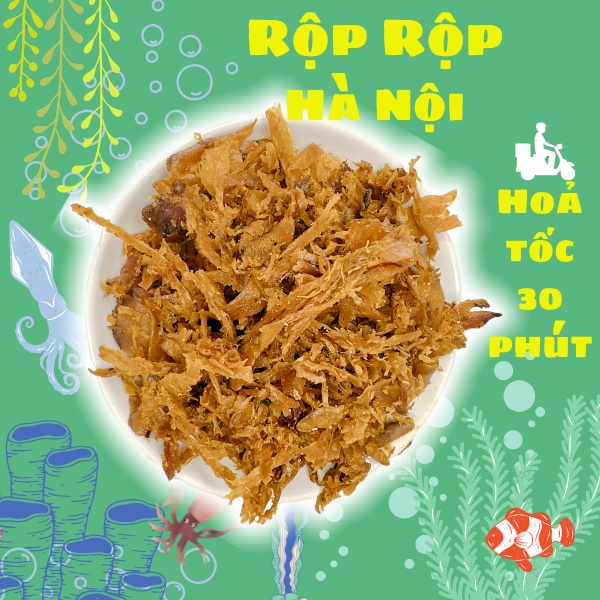 Mực xé tẩm vị 250gr - Hũ pet 930ml - món quà từ biển cả, ngọt từ thịt mực