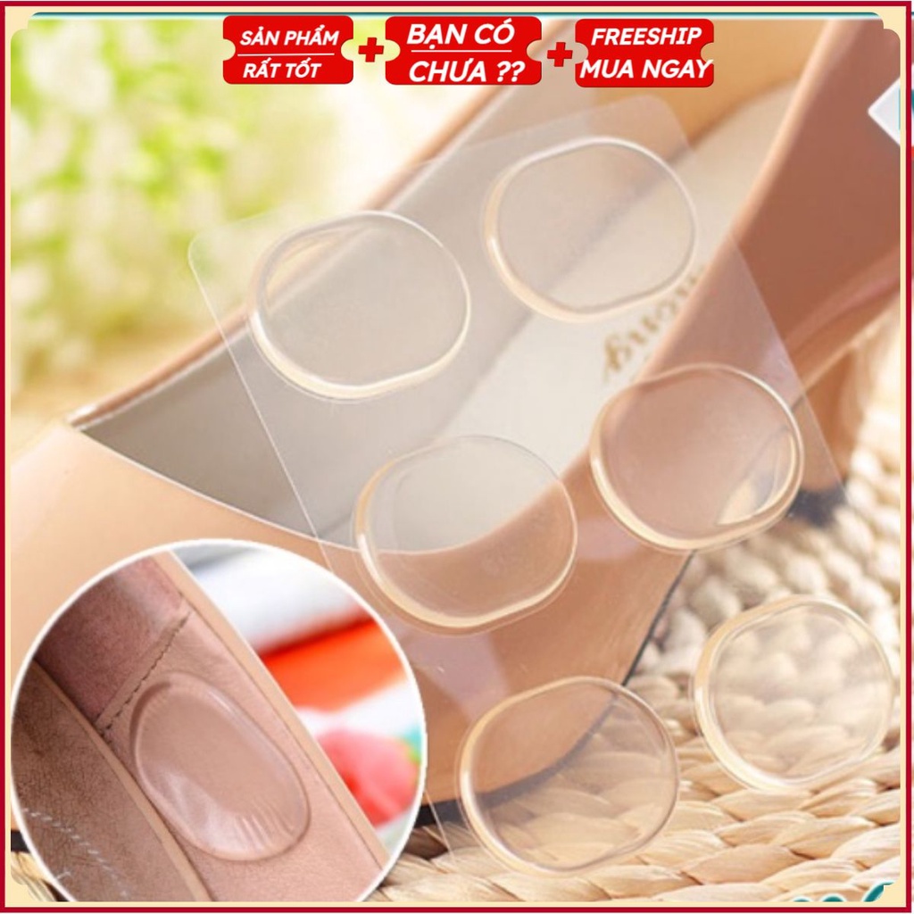 PVN33250 Bộ 6 Miếng Đệm, Lót Giày Silicon Hình Tròn Chống Đau Chân t2