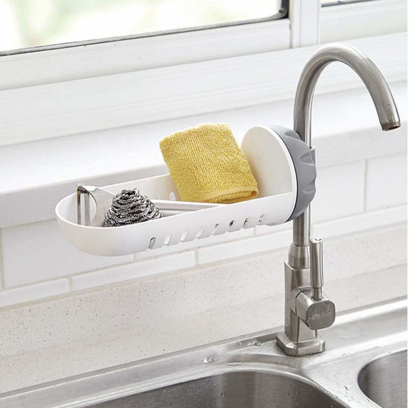 Giá đỡ gắn vòi nước ở bồn rửa chén không cần khoan đa năng tiện dụng cho gia đình