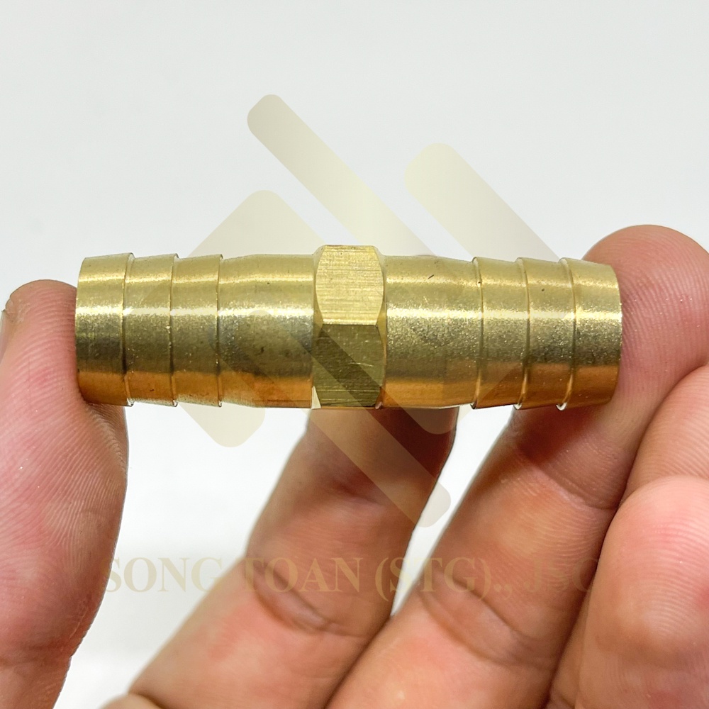 Nối Thẳng Hai Đầu Đuôi Chuột Nối Gắn Cắm Ống Nhựa Mềm Pu - Chất Liệu Đồng Thau - Brass Airline Horse Joiner