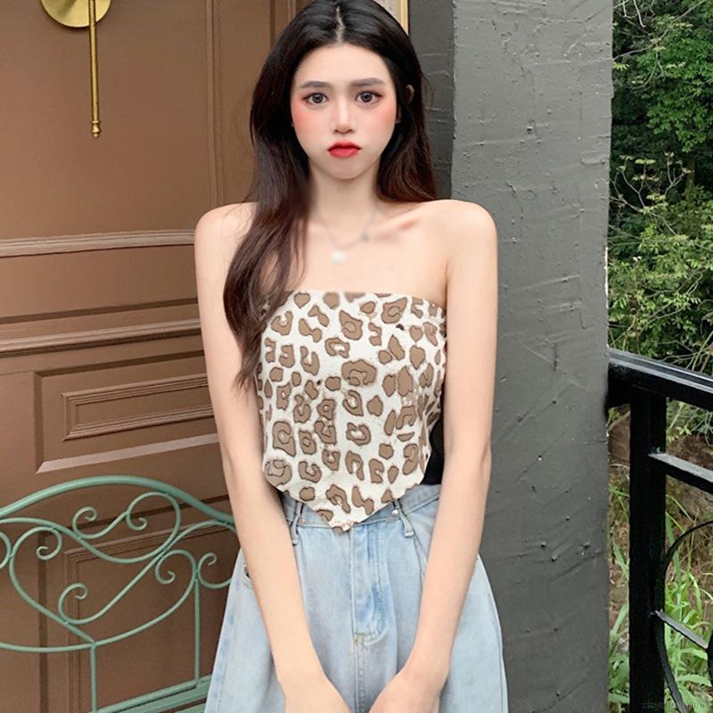 Áo Lửng Hai Dây Họa Tiết Da Báo Gợi Cảm Cho Nữ | BigBuy360 - bigbuy360.vn