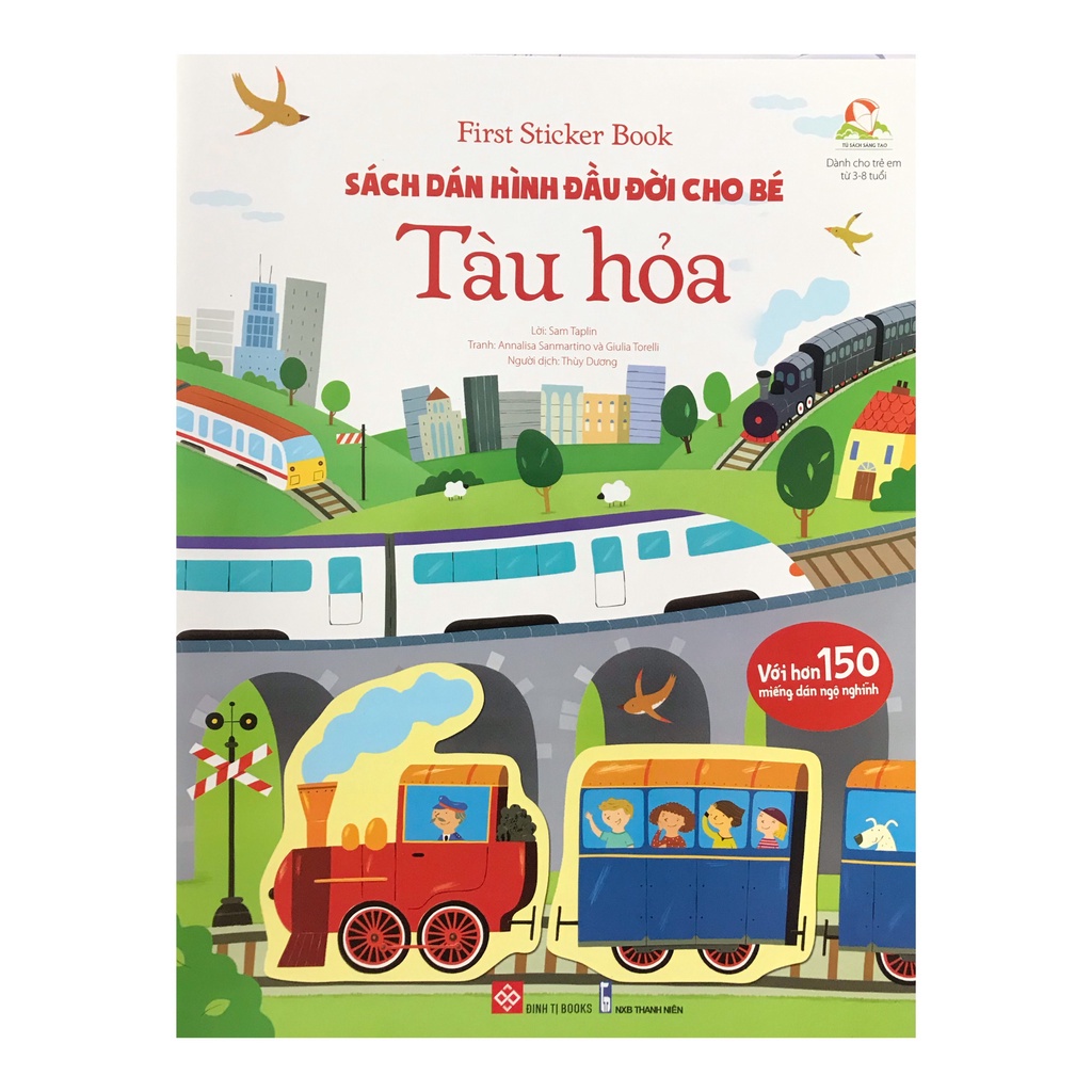 First sticker book - Sách dán hình đầu đời cho bé - Tàu hỏa