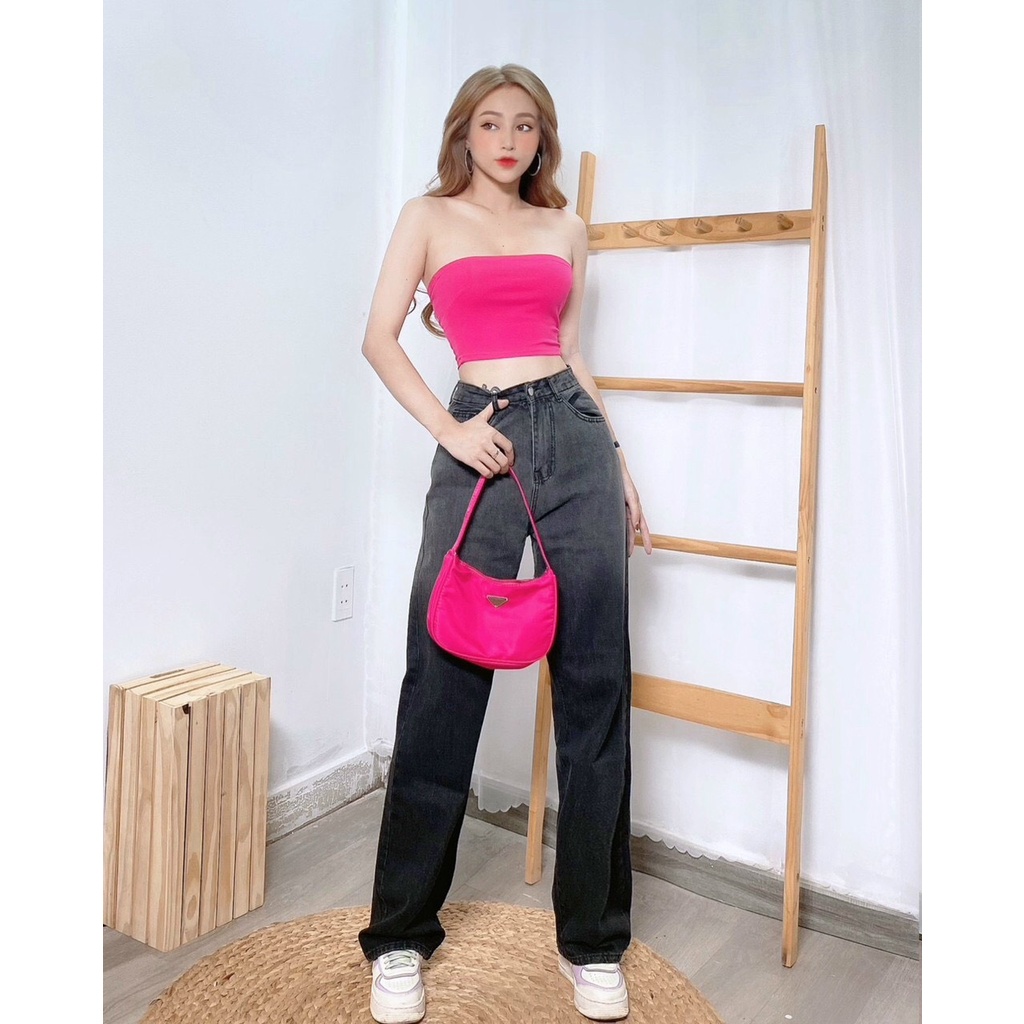Quần Jeans Baggy Lưng Cao Ống Suông, Quần Jeans Baggy Nữ Ống Rộng, Quần Jeans Baggy Nữ Cạp Cao Ống Rộng