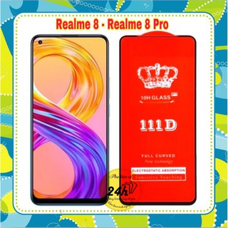 Kính Cường Lực Realme 8 / 8 Pro - Full màn hình - Độ cứng 9H realme 8 / realme 8 pro