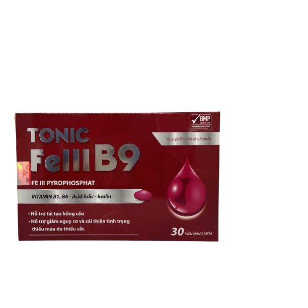 Viên Uống Tonic Felll B9 Bổ Sung Sắt, Acid Folic Cho Cơ Thể, Hỗ Trợ Tái Tạo Hồng Cầu