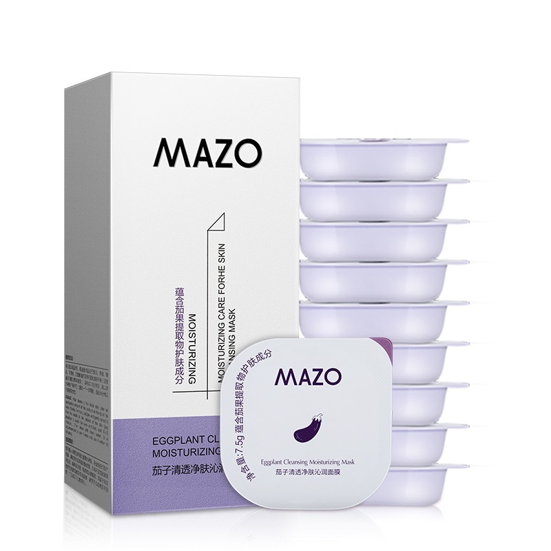 [Hàng mới về] Set 10 mặt nạ bùn MAZO 7.5g chăm sóc da dưỡng ẩm làm sạch sâu