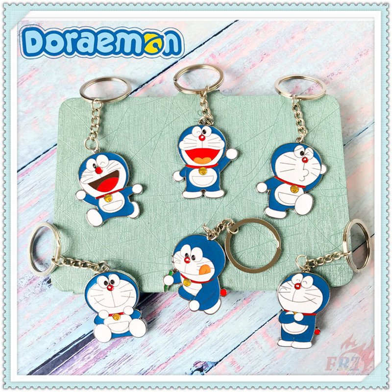 Móc khóa bằng kim loại hình nhân vật anime Doraemon đáng yêu có 6 kiểu dáng