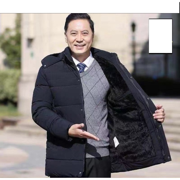 Áo khoác nam trung tuổi - áo phao nam trung niên đại hàn - Áo Khoác Phao Lót Lông Cao Cấp Cực ấm