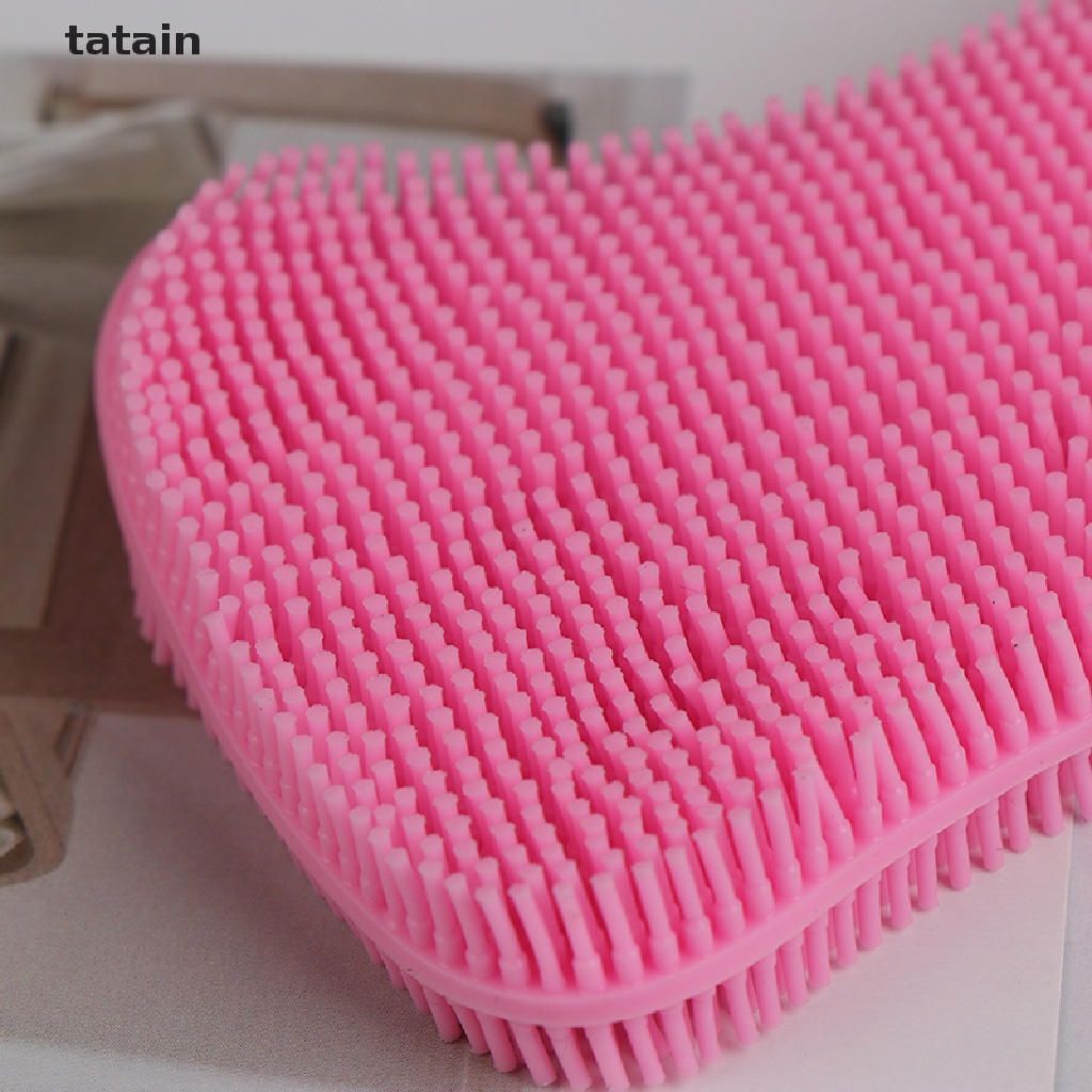 [TAT] Silicone Dish Washing Brush Pot Pan Sponge Scrubber Kitchen Cleaning Tool CVX