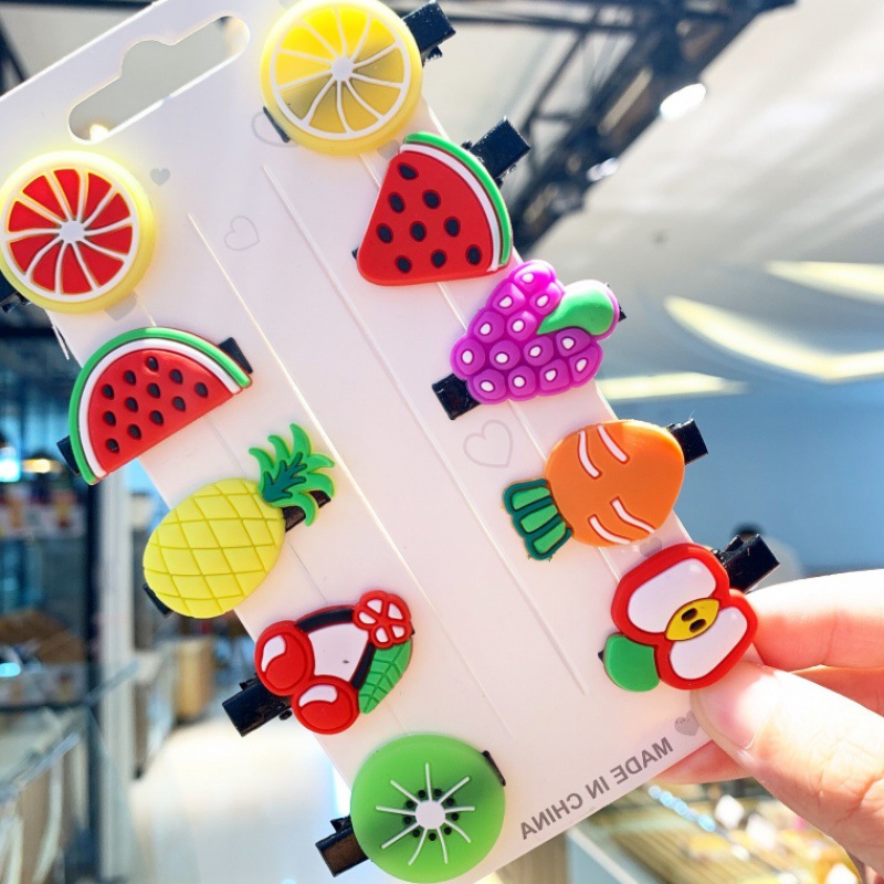 Bộ 10 kẹp tóc hoạt hình phong cách Nhật Bản và Hàn Quốc cho nữ