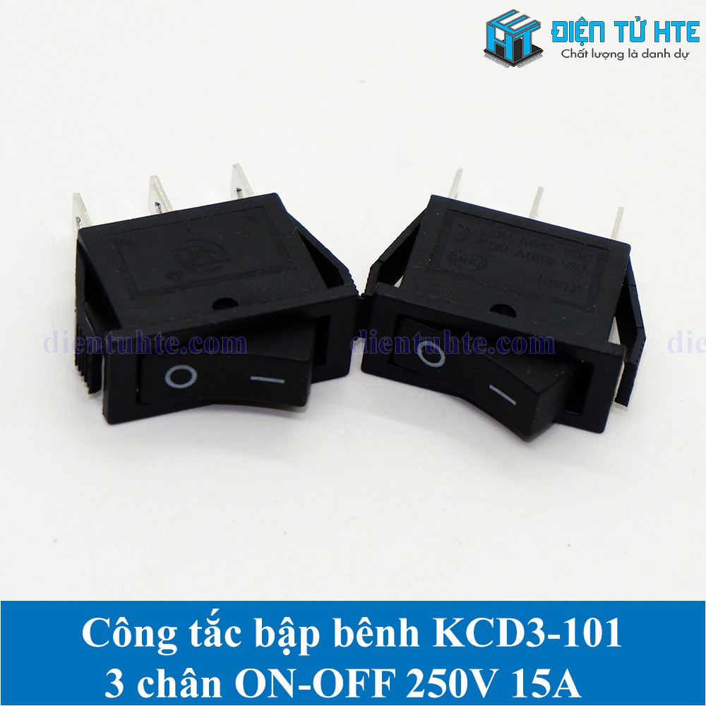 Công tắc bập bênh ON-OFF KCD3 KCD3-101 3 chân 250V 15A/16A