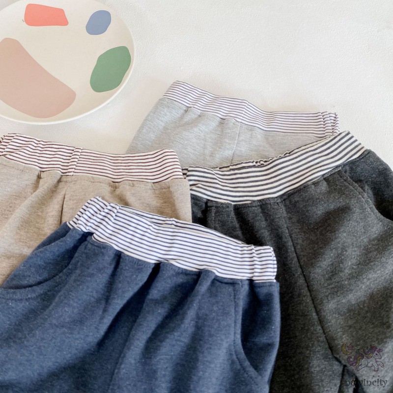 Quần Thể Thao Cơ Bản In Hình Hoạt Hình Phong Cách Hàn Quốc Dành Cho Bé Trai Bé Gái