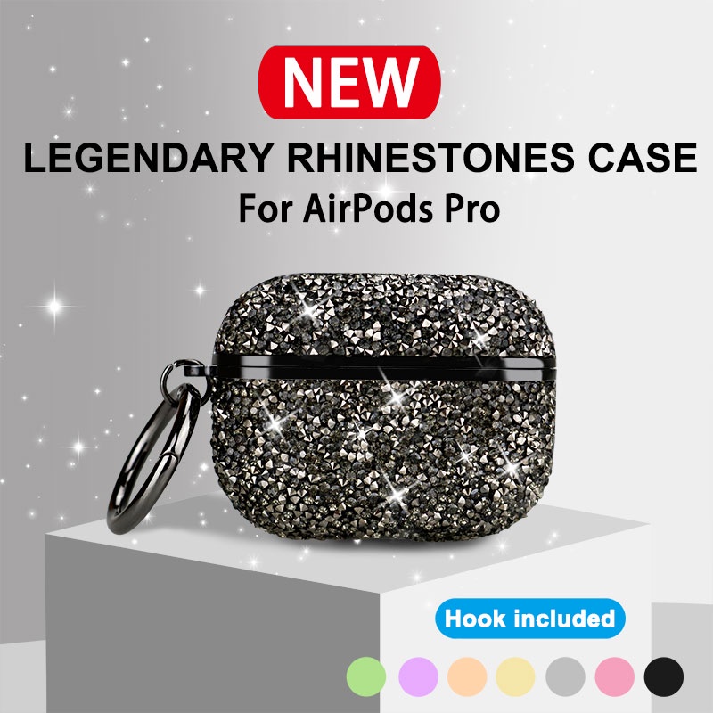 Vỏ Bảo Vệ Hộp Sạc Tai Nghe airpods pro2 airpod pro2 airpod 3 2021 bluetooth Không Dây 3 / 2 / 1 air pods 2 1 Họa Tiết Kim Cương Mạ Điện