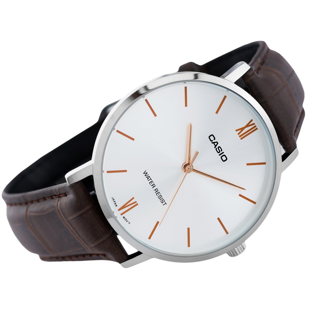 Đồng hồ nam dây da Casio Standard chính hãng Anh Khuê MTP-VT01L-7B2UDF