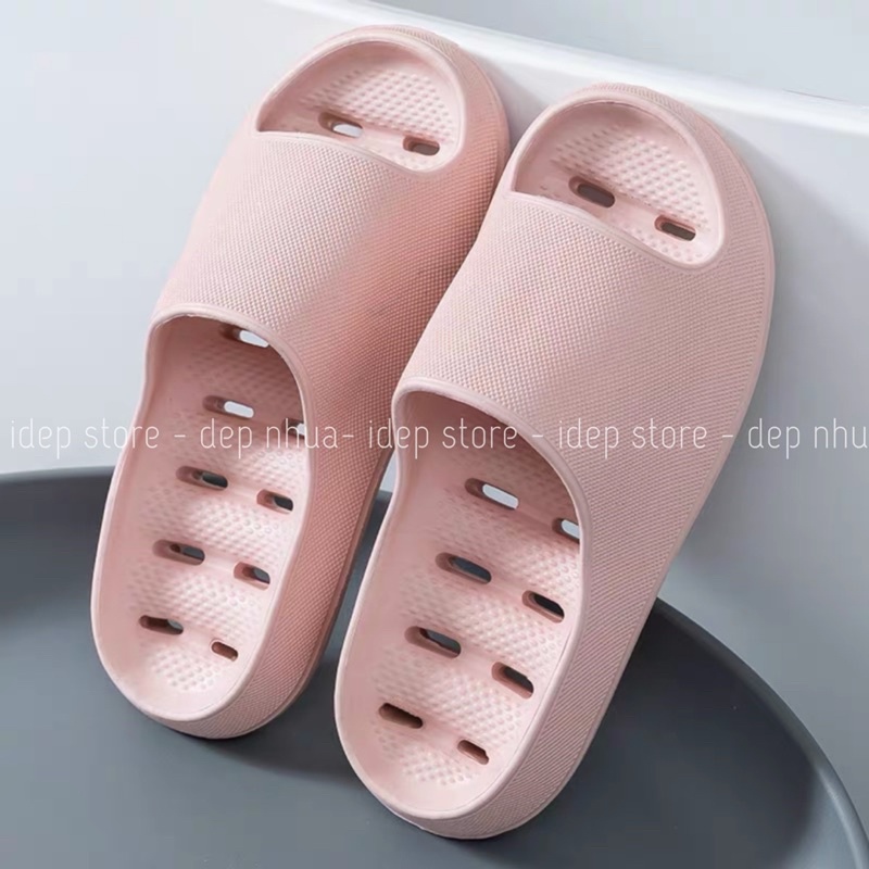 Dép bánh mì quai ngang Lỗ thông hơi cao 4cm siêu nhẹ siêu bền IDEP - DL080