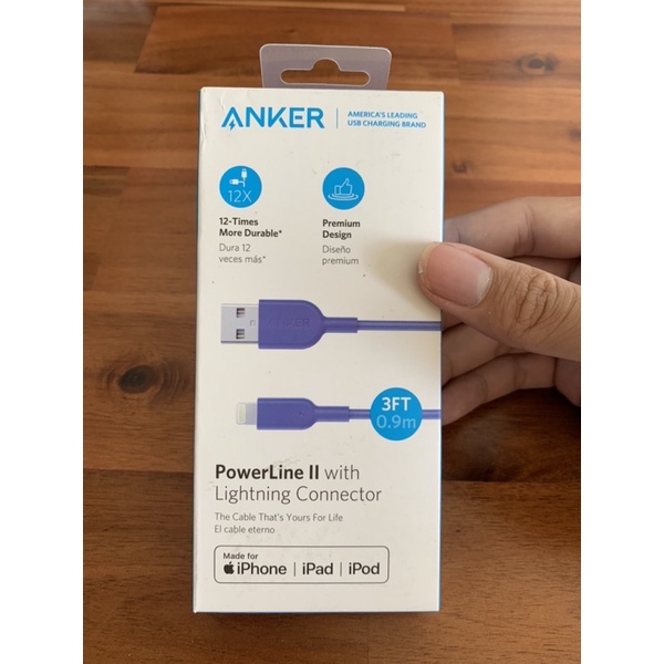 Cáp sạc ANKER Powerline II Lightning - dài 0.9m - A8432