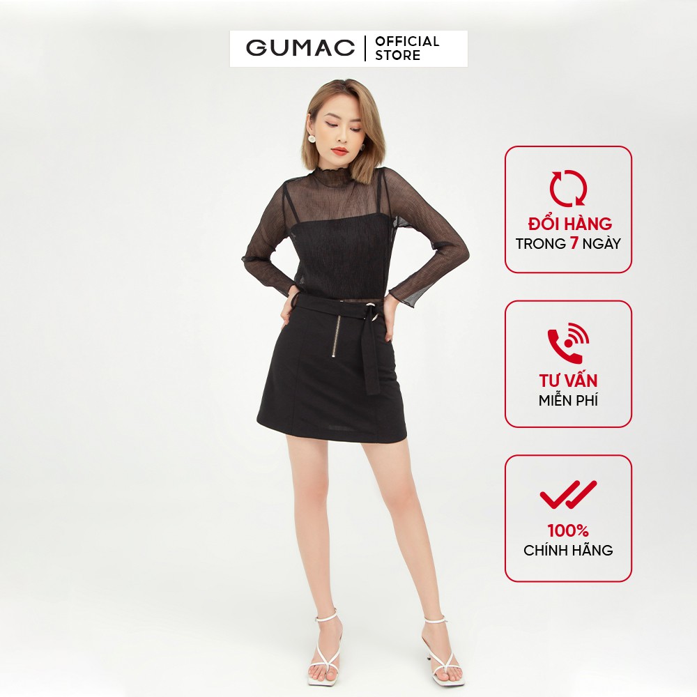 [Mã MABR07062 giảm 8% tối đa 50K đơn từ 249K] Áo kiểu nữ tay dài GUMAC AB591 [Không kèm áo trong]