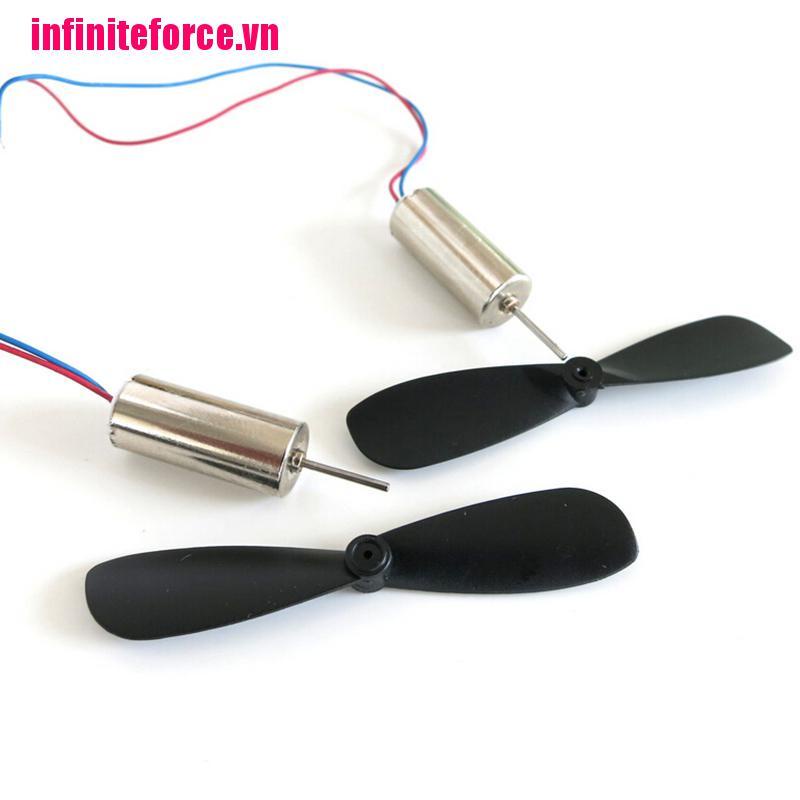 [IN*VN]Details about  2 PCS 3.7V 48000RPM Electric Aircraft Coreless Motor + Propeller for RC Toy