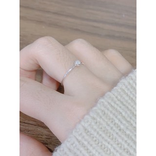 Nhẫn bạc ổ đá 2mm