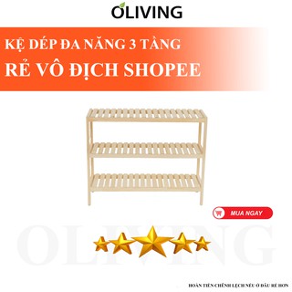 KỆ GIÀY DÉP 3 TẦNG - KỆ GIÀY DÉP GỖ THÔNG
