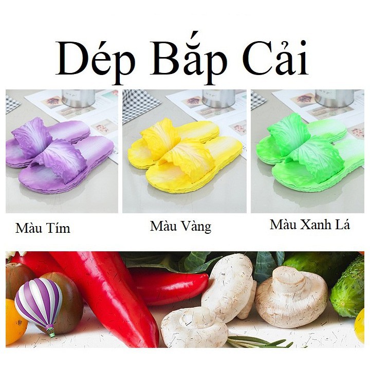 Dép Bắp Cải Êm Chân Nhựa Thơm Siêu Dẻo