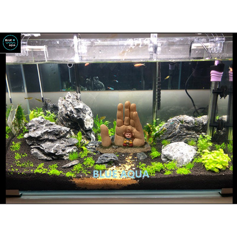 Trang Trí Hồ Cá Tôn Ngộ Không Sủi Oxi