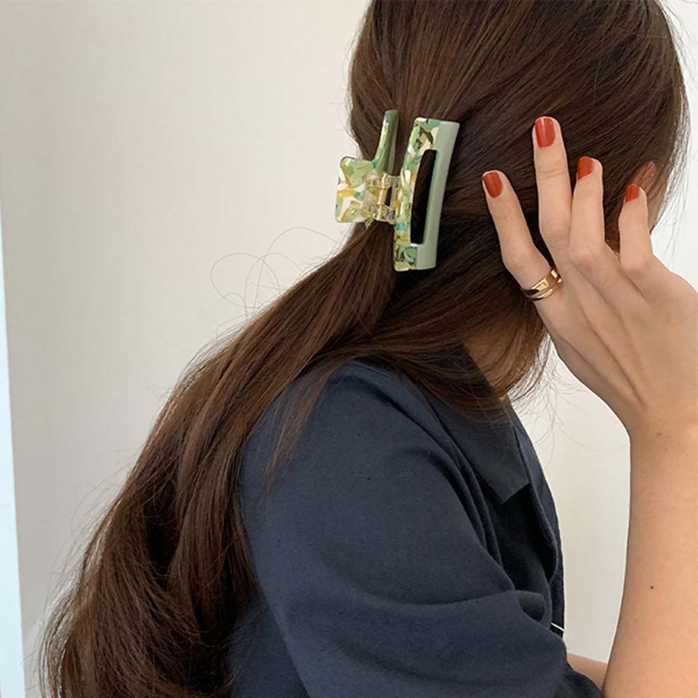 Kẹp tóc họa tiết đá cẩm thạch màu sắc ngọt ngào thiết kế thời trang phong cách Hàn Quốc cho nữ