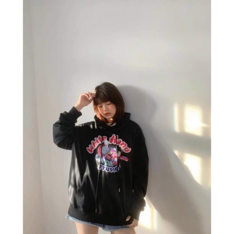 Áo Hoodie Nỉ Bông White Hand Mịn Đẹp Như Ảnh Form Áo Rộng Unisex Nam Nữ thời trang kmg