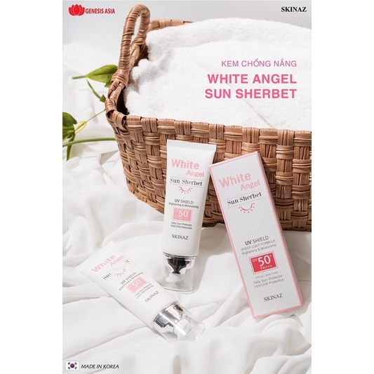 Kem chống nắng Skinaz 70ml - White Angel Sun Sherbet Skinaz - SPF 50 +