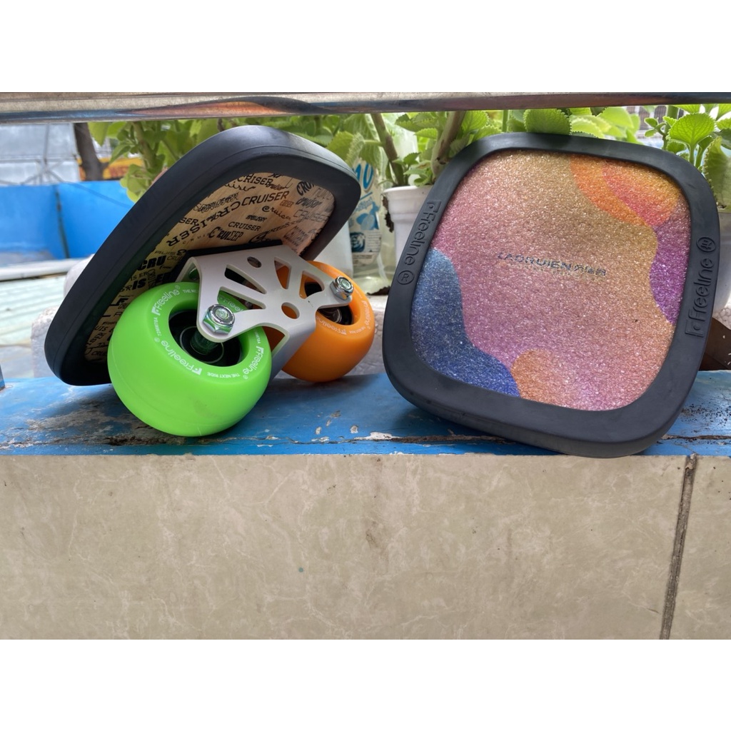 VÁN TRƯỢT FREELINE SKATE GỖ BÁNH XỊN 4 MÀU NHÁM XỊN