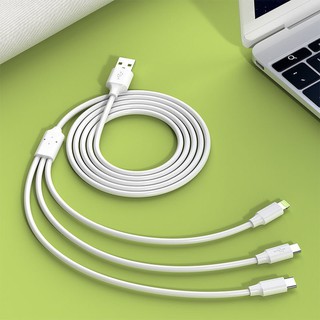 Cáp Sạc 3 Đầu - Cáp Sạc Nhanh Iphone, Usb, Type C