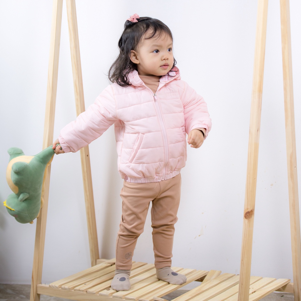 HRNEE Áo phao trần bông siêu nhẹ cho bé trai bé gái 9m đến 4y
