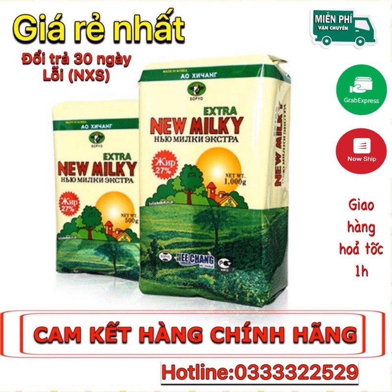 SỮA BÉO NGA NEW EXTRA MILKY BỊCH 1KG DATE MỚI NHẤT