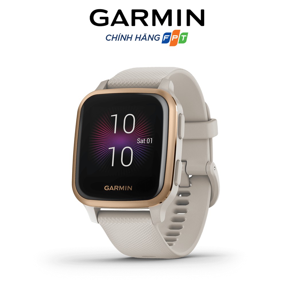 Đồng hồ thông minh Garmin Venu SQ Music, NFC, Phiên bản có âm nhạc (Vàng cát sáng | Vàng hồng) - Chính hãng FPT