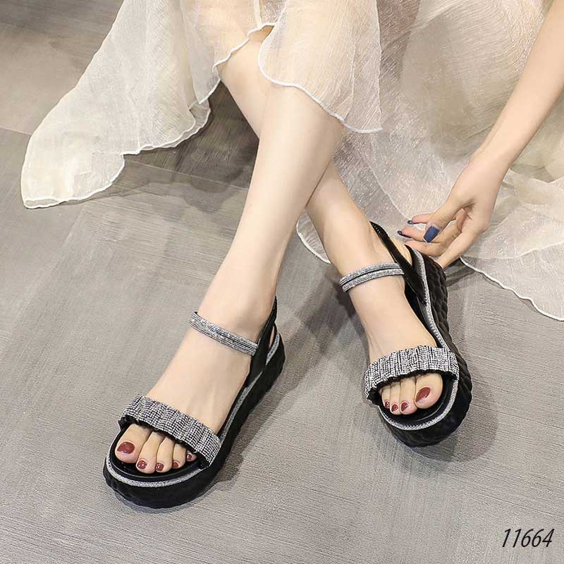 Dép sandal Kata quai chun đính hạt 11663