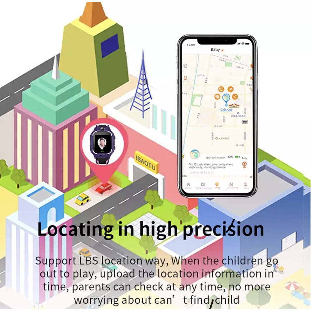 Đồng hồ thông minh định vị trẻ em Có thể lắp sim nghe gọi 2 chiều Chống nước tích hợp 3g | BigBuy360 - bigbuy360.vn
