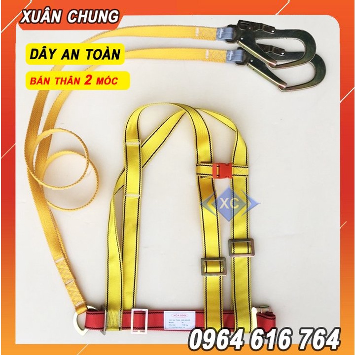 Dây đai an toàn bán thân 1 móc,2 móc đảm bảo chất lượng, an toàn tuyệt đối đạt tiêu chuẩn làm an toàn làm việc trên cao