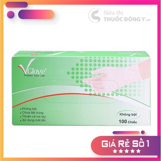 Găng Tay Latex Glove Không Bột hộp 100 chiếc