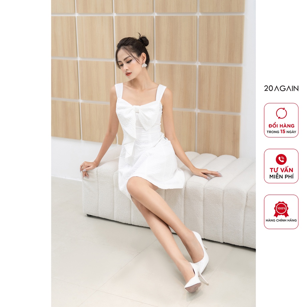 Đầm 2 dây 20Again, thiết kế nơ ngực độc đáo, sành điệu DEA1642