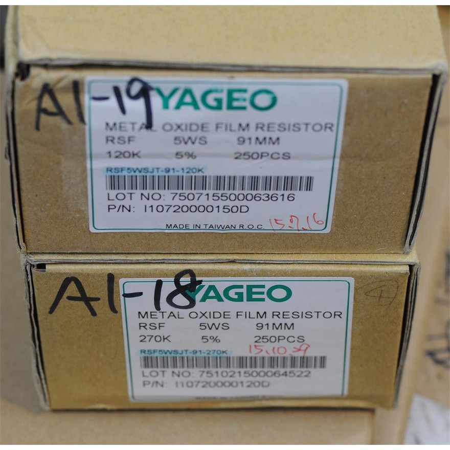 Điện trở YAGEO 5W 270K 270KΩ 5% Đài Loan