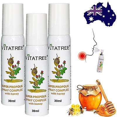 Keo ong xịt họng Vitatree Super Propolis Spray Complex With Manuka 15+ 30ml