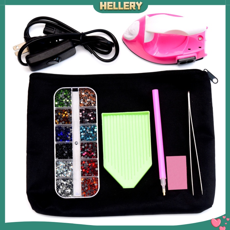 [HELLERY] DIY Hot Fix Rhinestone Applicator Setter Tool Kit - Drilling Pens, Tweezers