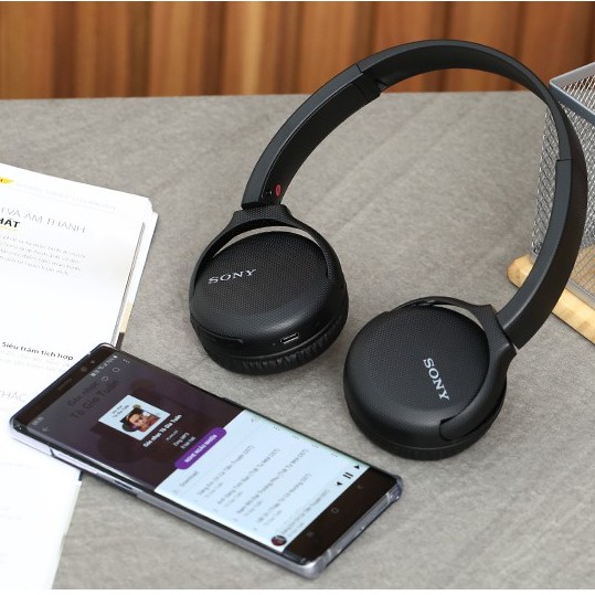 Tai nghe Bluetooth Chụp tai Sony WH-CH510/BZ E Đen Chính hãng BH 12 tháng - Pin 35 giờ có hộp sạc